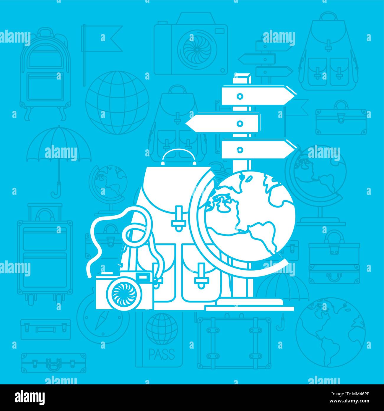 travel around the world set icons Stock Vector Image & Art - Alamy