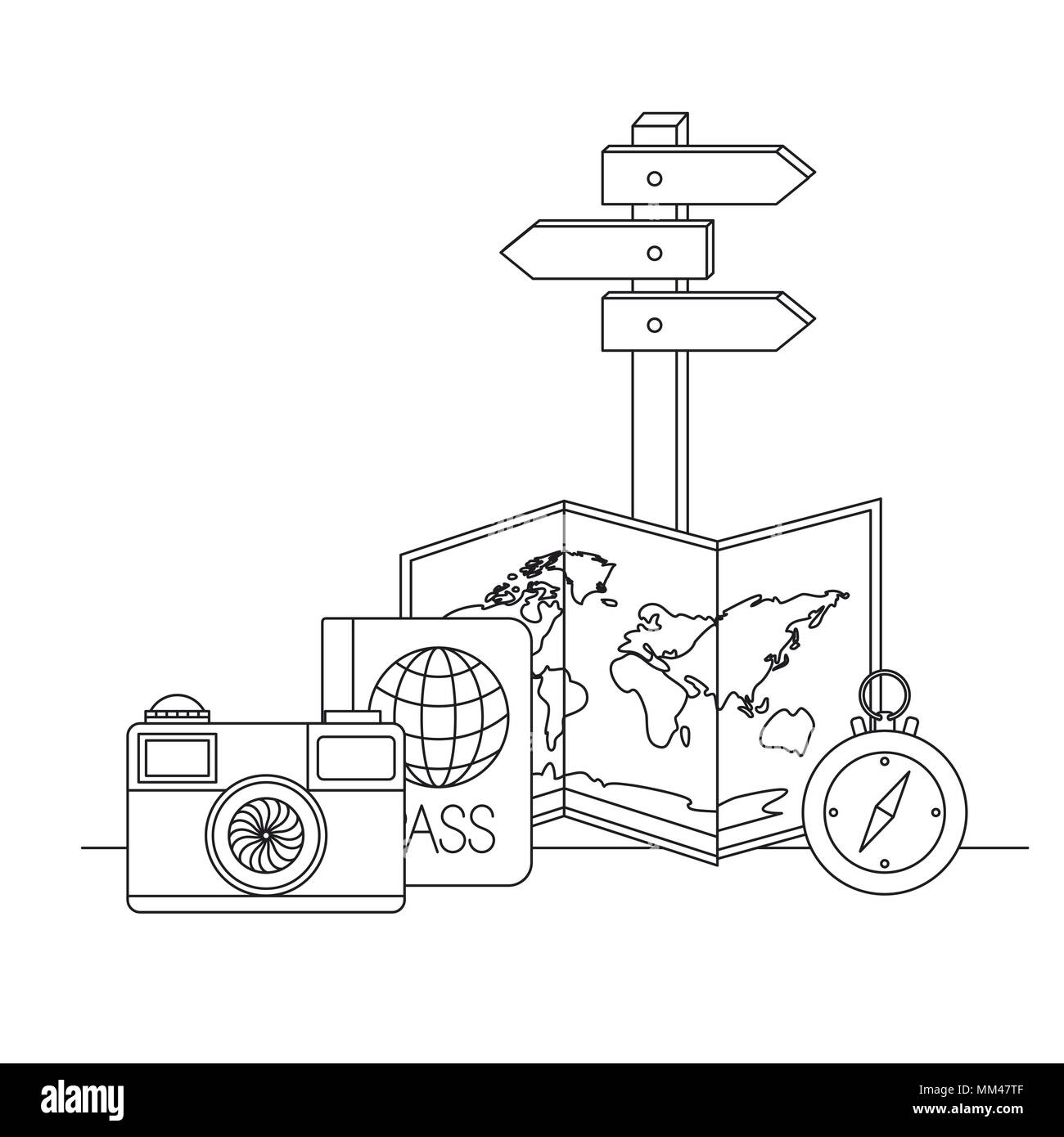 travel around the world set icons Stock Vector Image & Art - Alamy