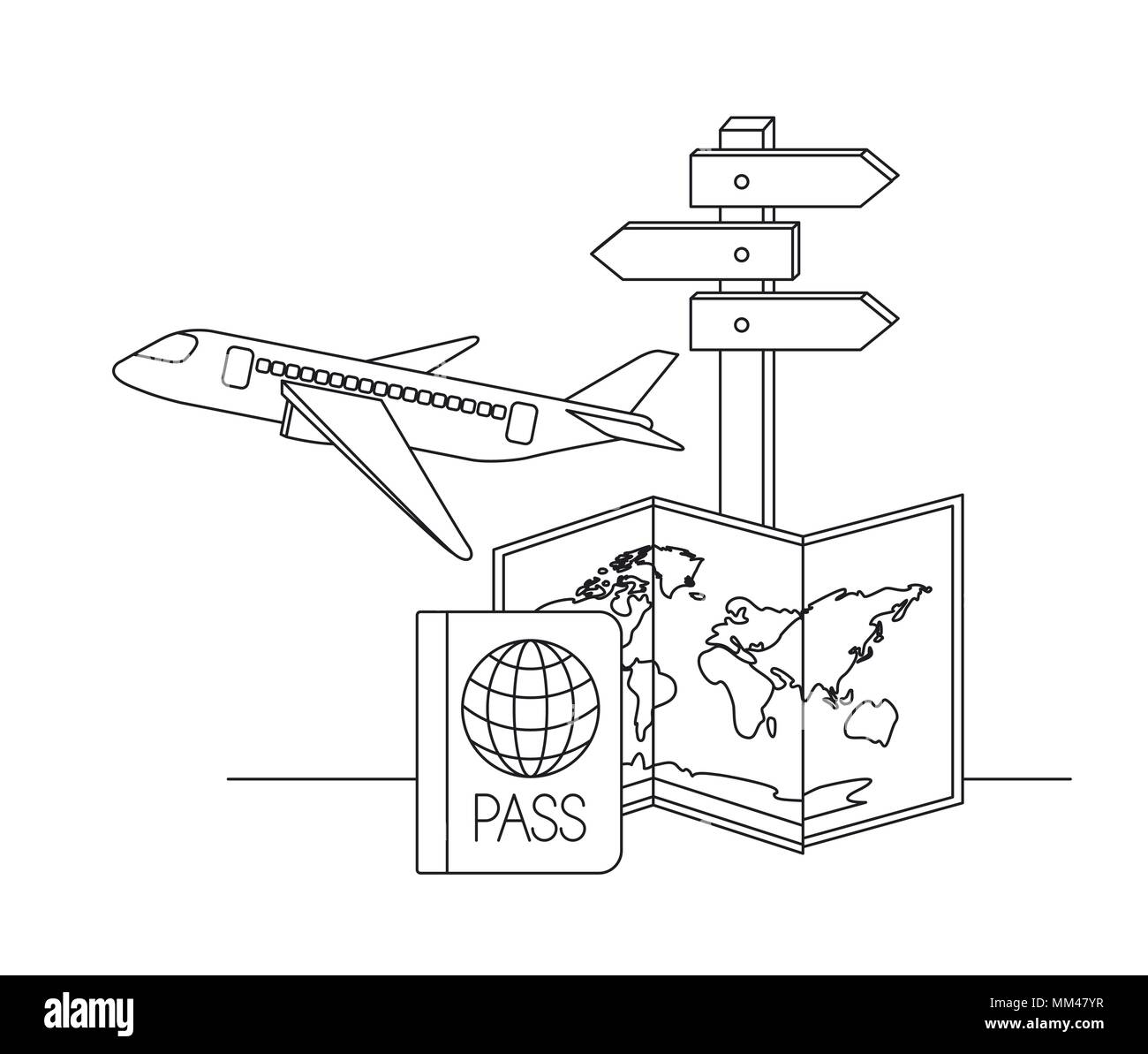 Paper around the world Black and White Stock Photos & Images - Alamy