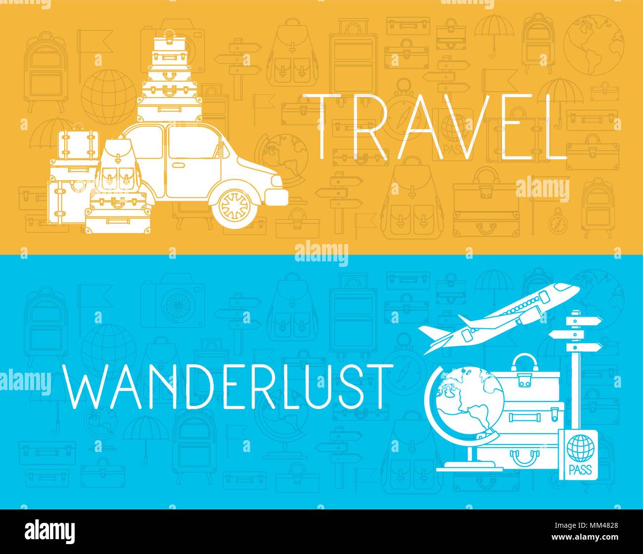 travel around the world set icons Stock Vector Image & Art - Alamy