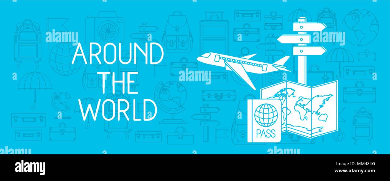 travel around the world set icons Stock Vector Image & Art - Alamy