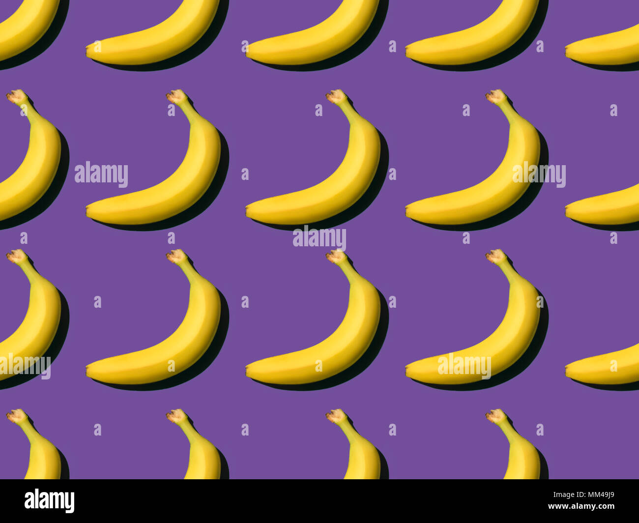 ripe bananas pattern Stock Photo