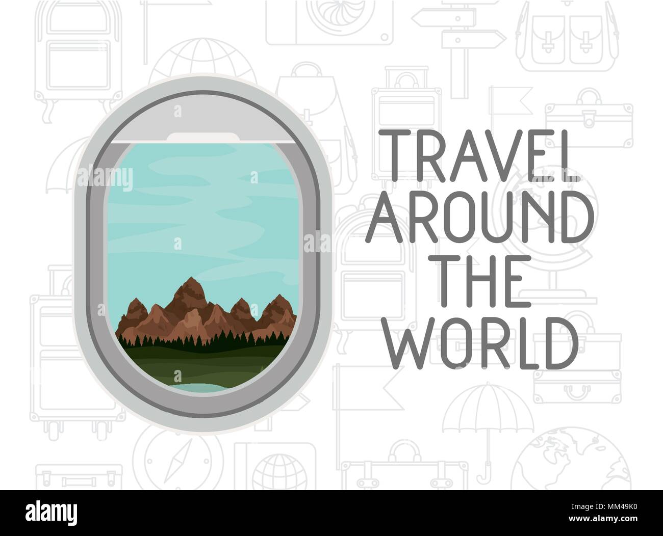 window airplane travel around the world Stock Vector Image & Art - Alamy