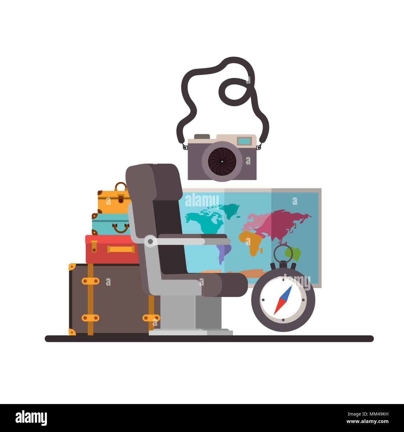 travel around the world set icons Stock Vector Image & Art - Alamy