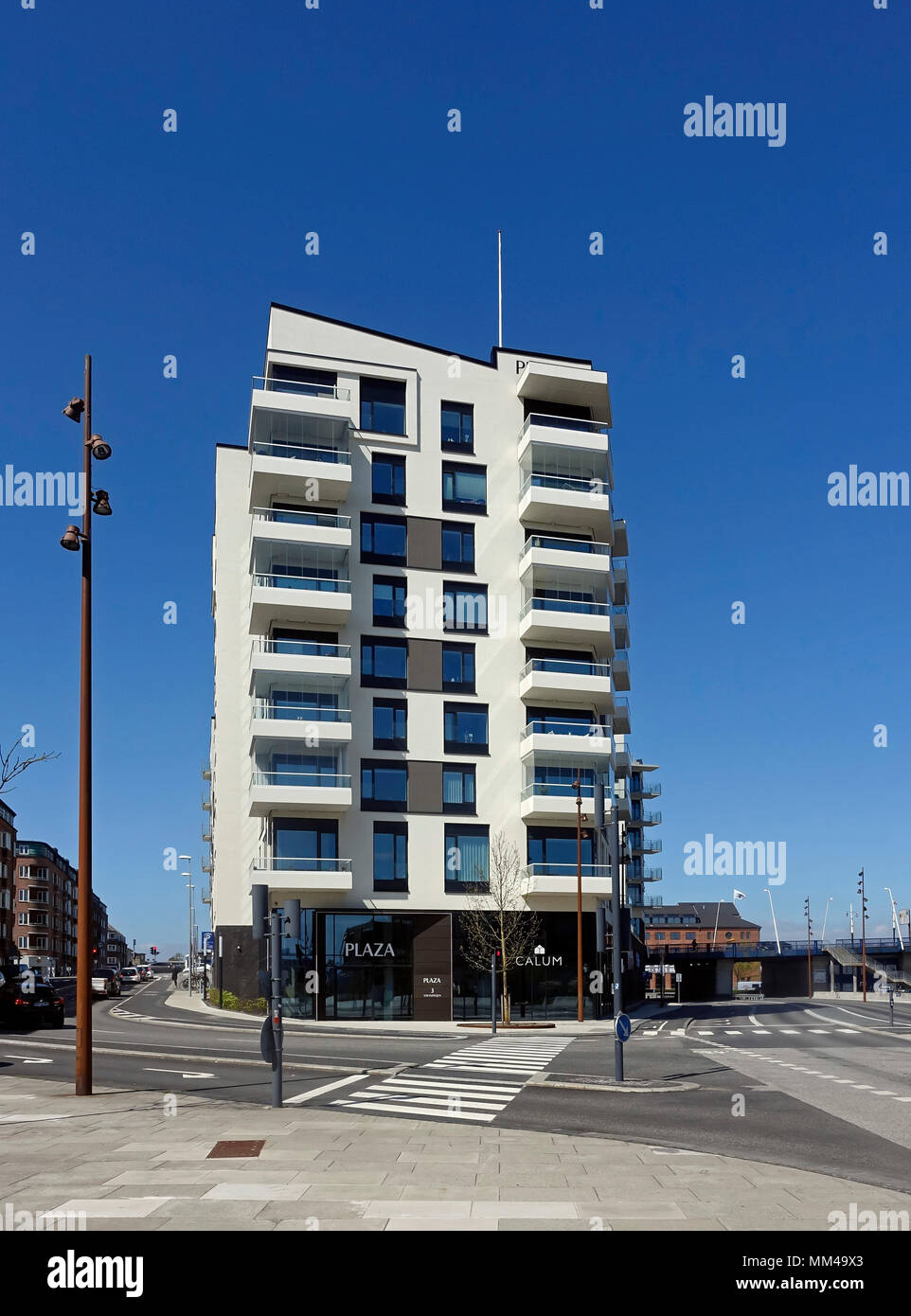 the Plaza flats by Limfjordsbroen at the harbour in Limfjorden