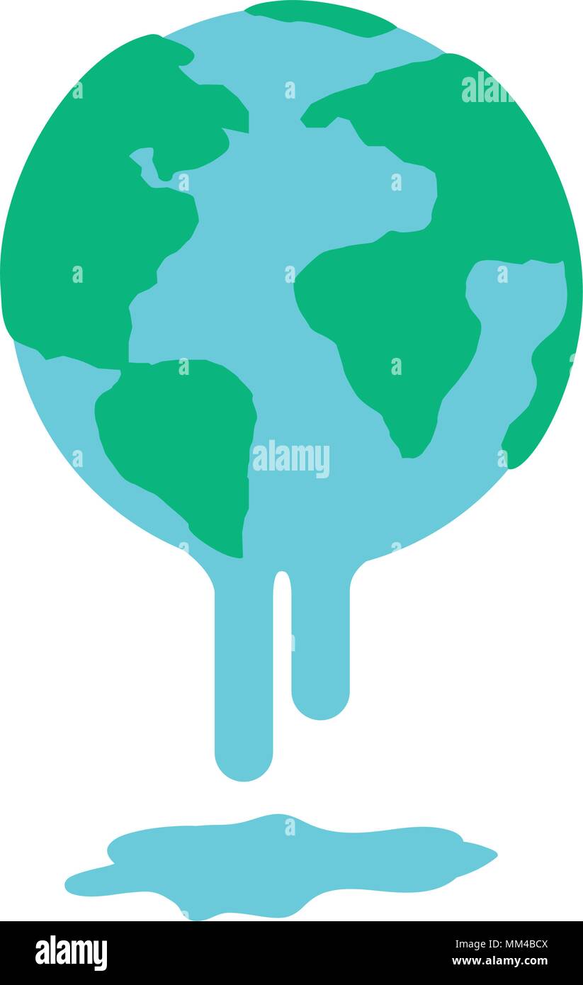planet earth melting to global warming Stock Vector Image & Art - Alamy