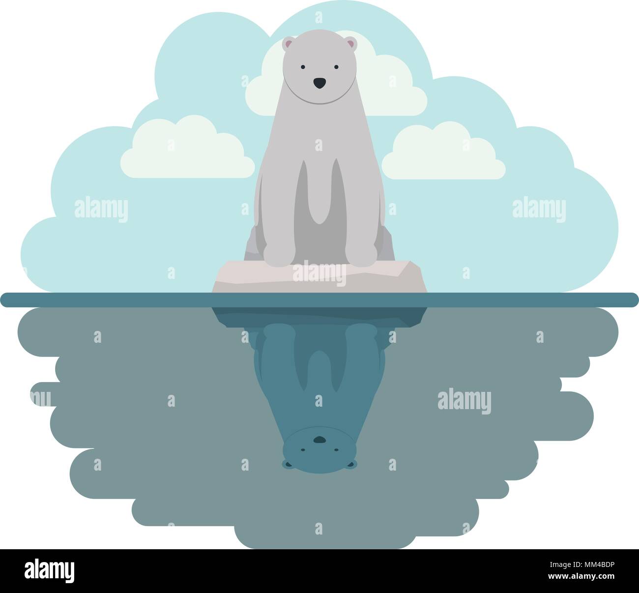 wild polar bear on iceberg Stock Vector Image & Art - Alamy