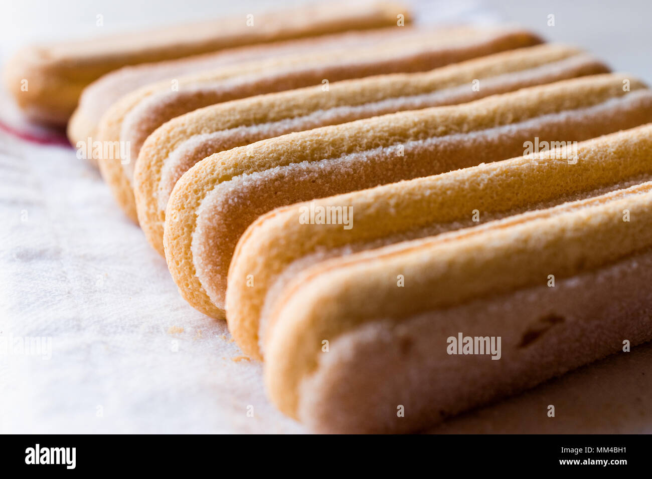 Ladyfinger or Savayer Cookies / Biscuits. Raw Food Stock Photo Alamy