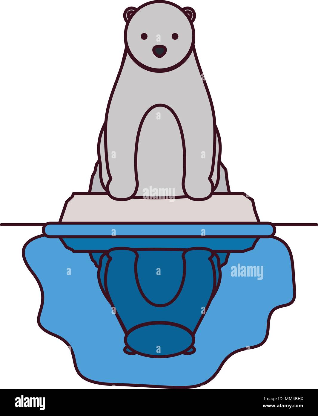 wild polar bear on iceberg Stock Vector Image & Art - Alamy