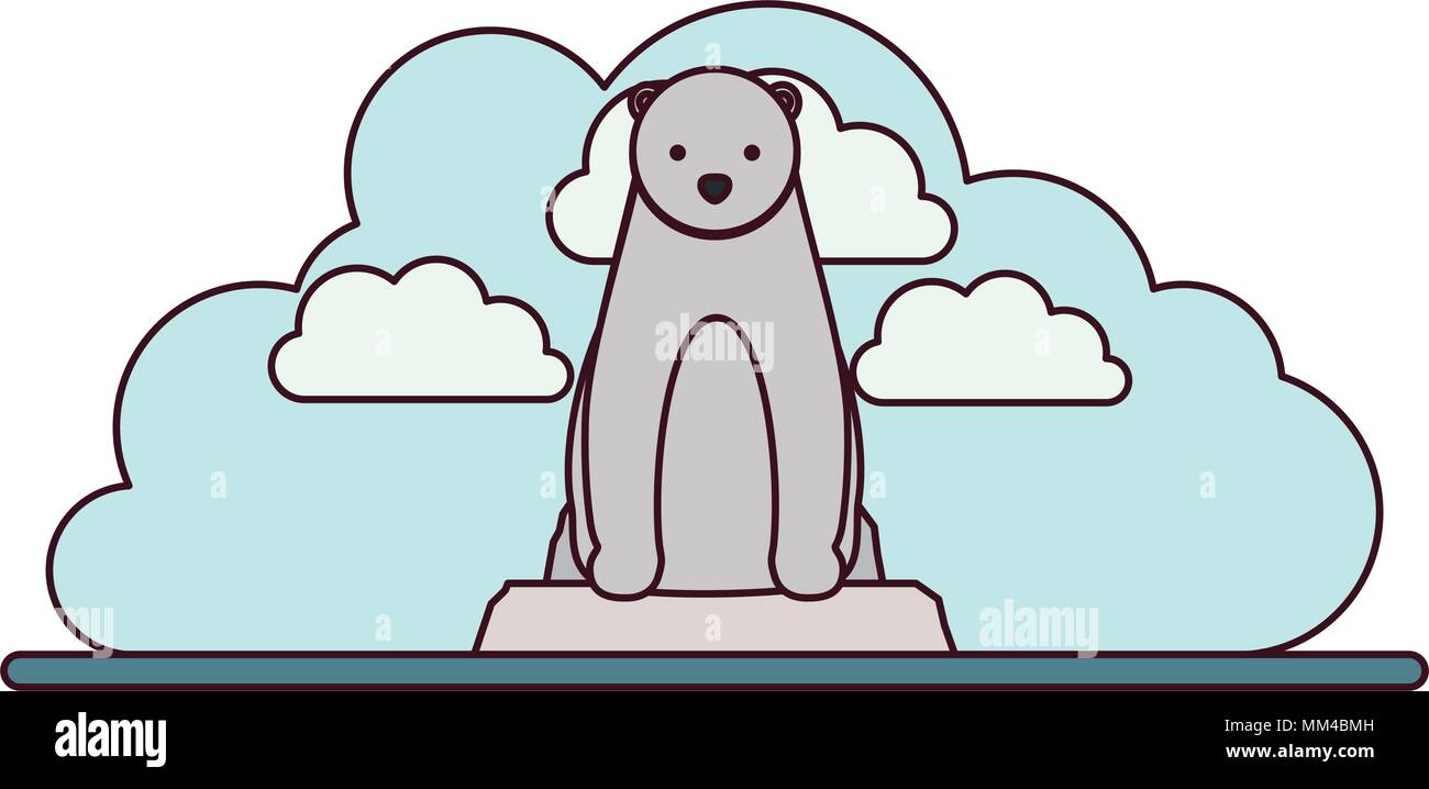 wild polar bear on iceberg Stock Vector Image & Art - Alamy