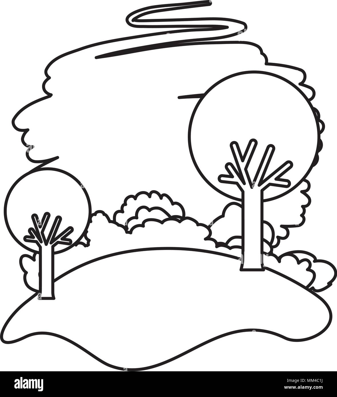 forest landscape natural scene Stock Vector Image & Art - Alamy