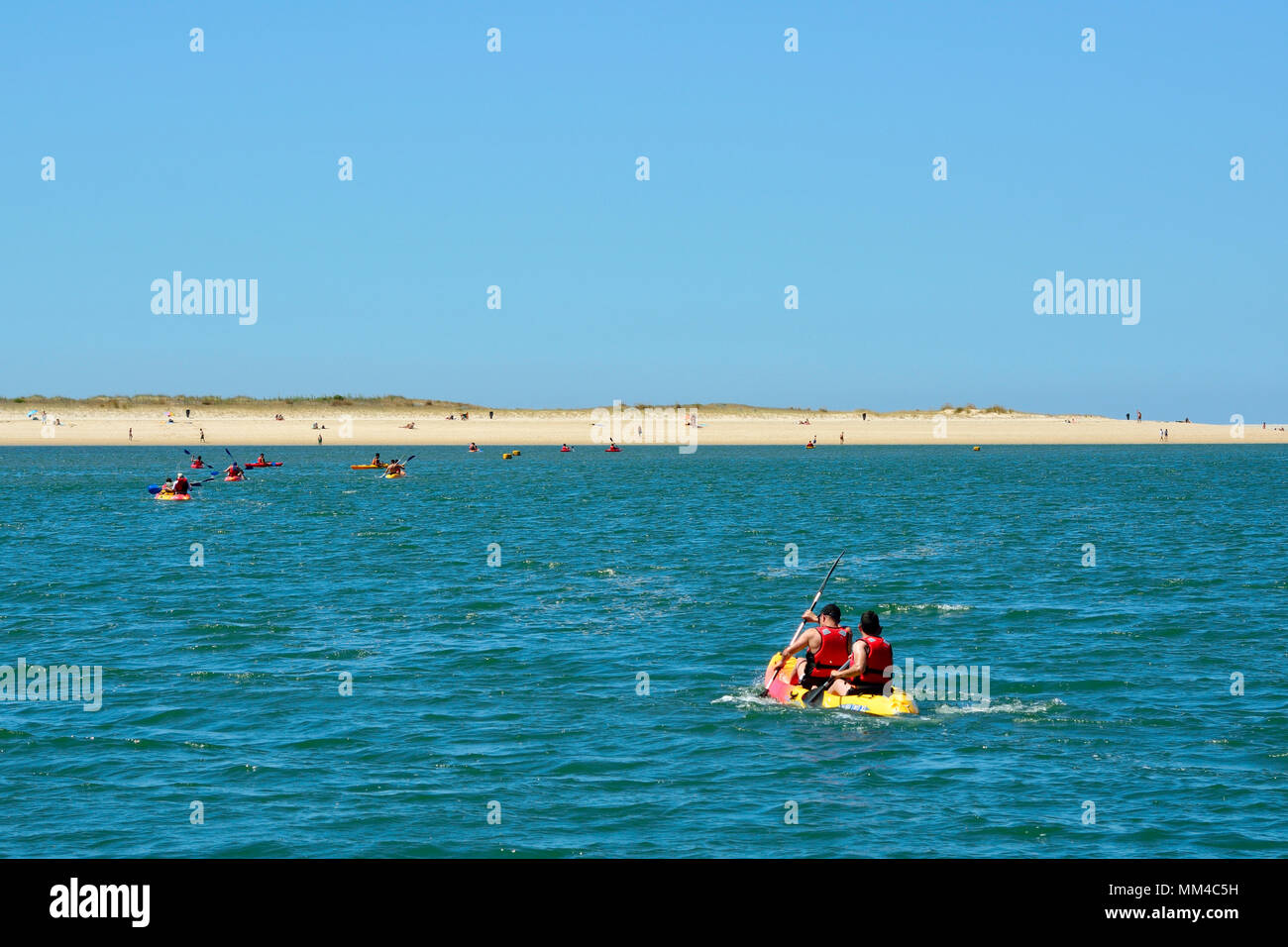 The beaches at the Tróia peninsula. Alentejo, Portugal Stock Photo