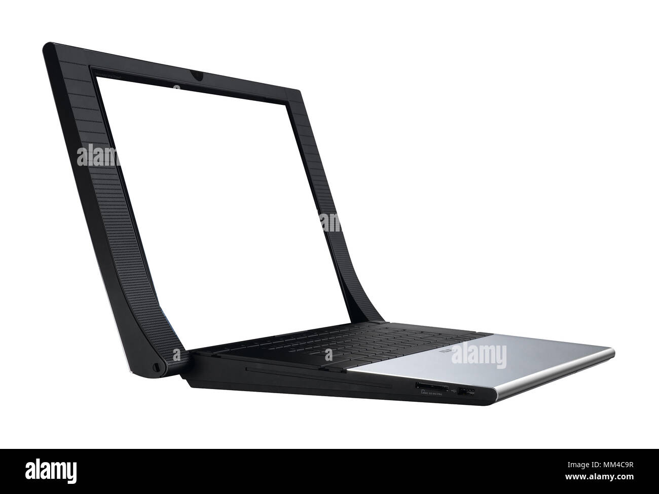 Notebook computer isolated on white background Stock Photo Alamy