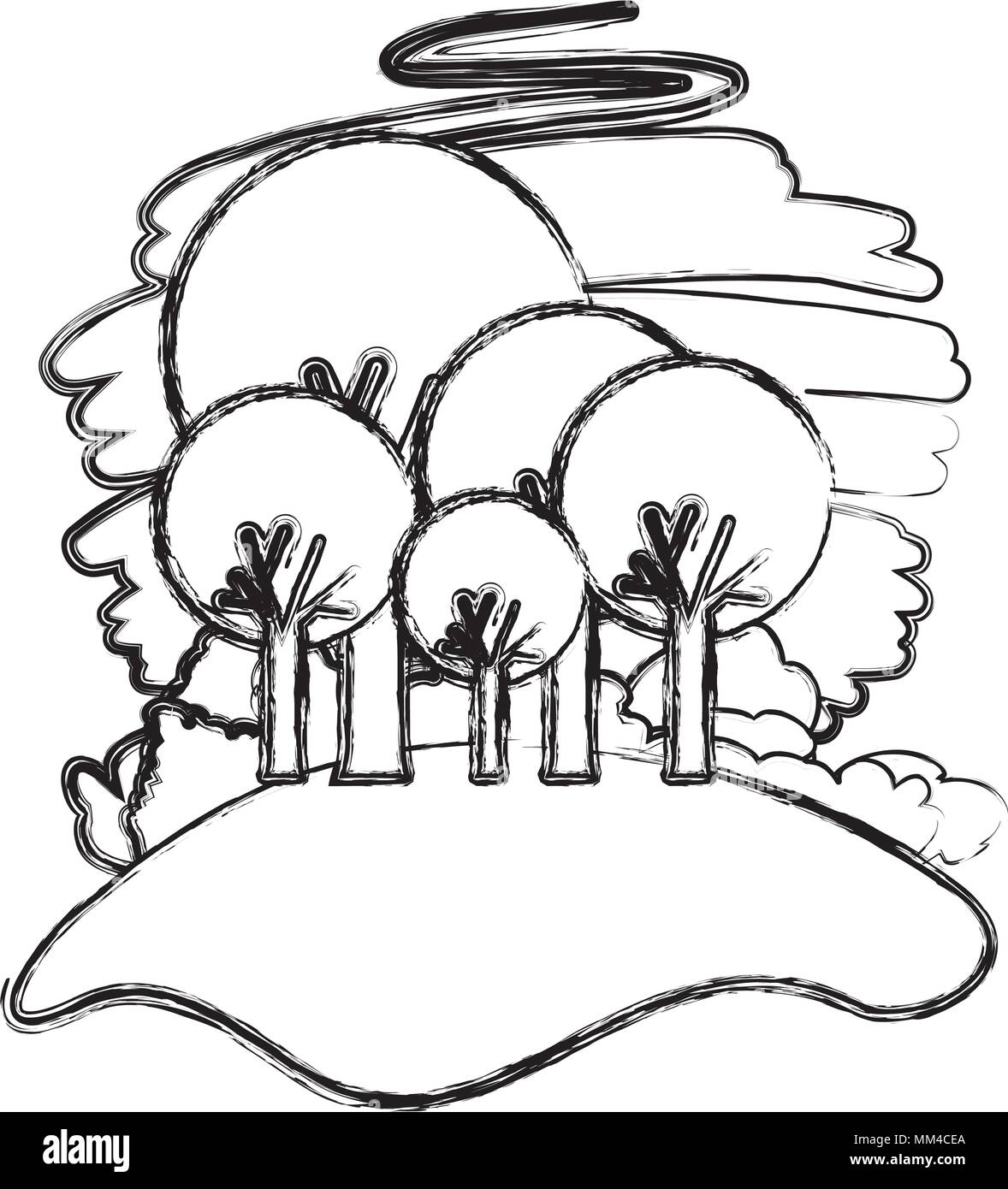 forest landscape natural scene Stock Vector Image & Art - Alamy