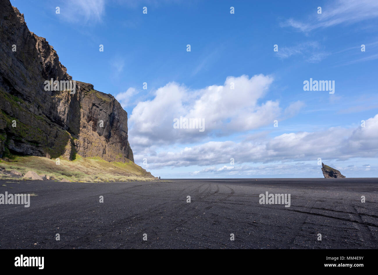 Black sand beach in Mýrdalssandur, Iceland Stock Photo Alamy