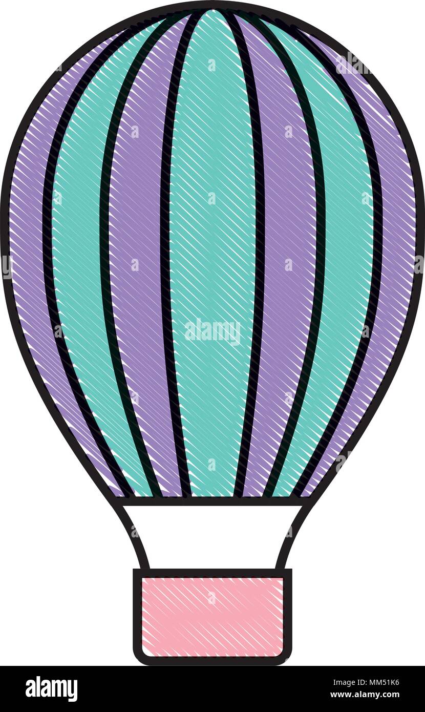hot air balloon icon over white background, vector illustration Stock ...
