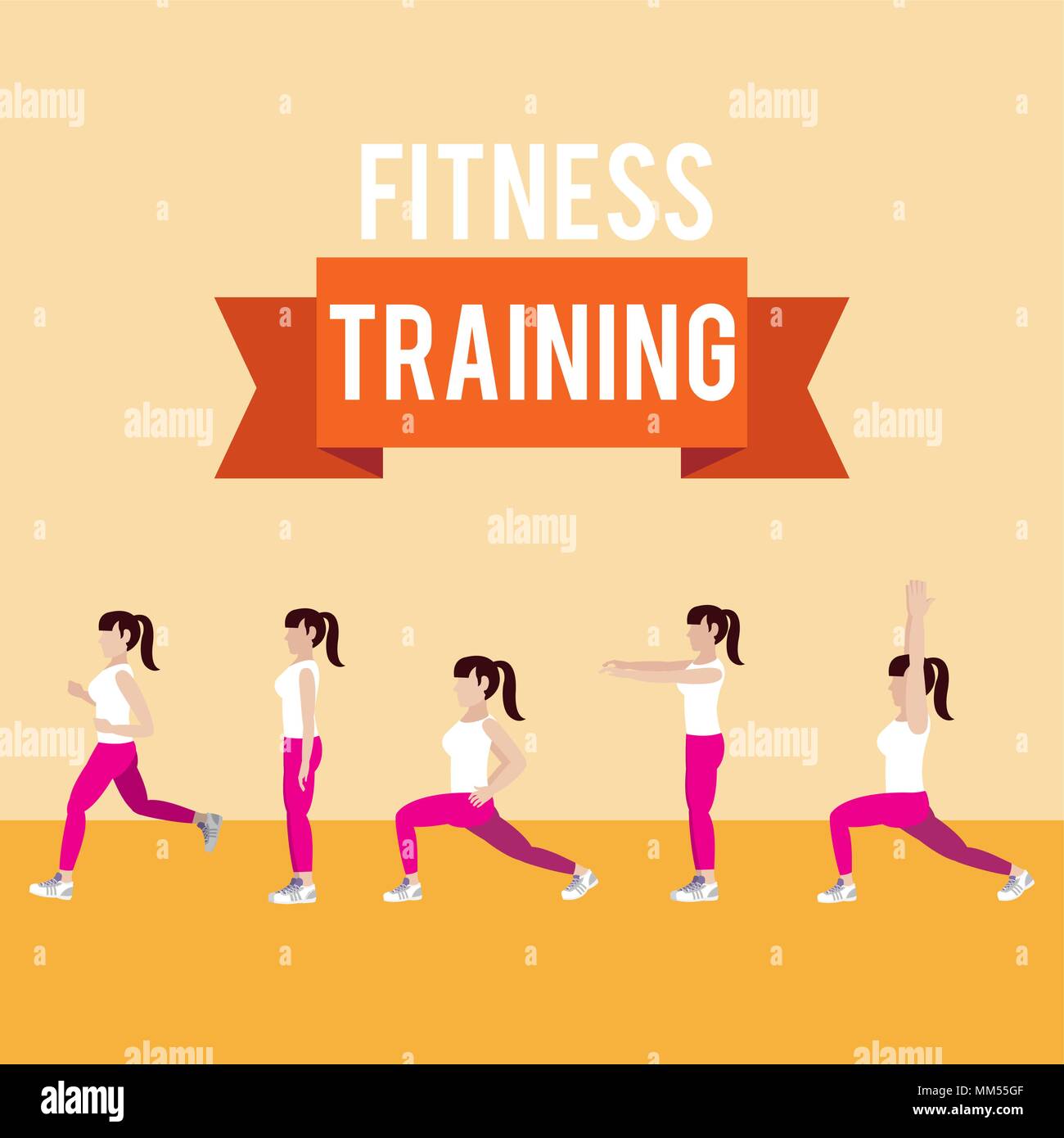 Fitness woman lifestyle Stock Vector Image & Art - Alamy