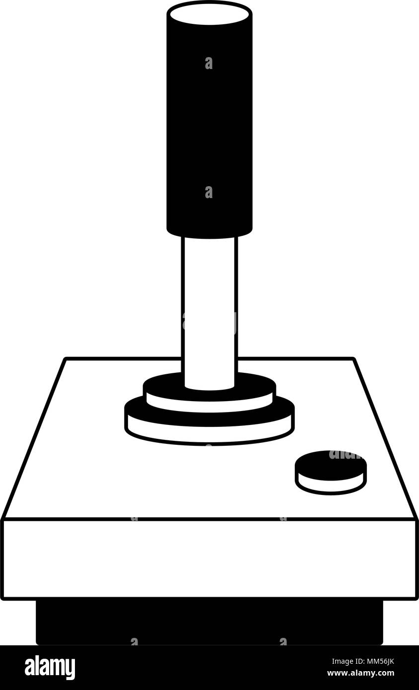 Console gamepad technology on black and white Stock Vector Image & Art ...