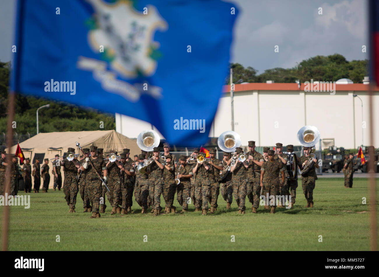 The III Marine Expeditionary Force Band performs at the 3d Marine ...