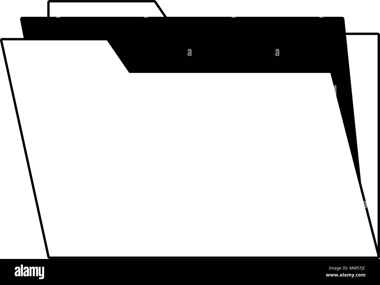 Folder with documents on black and white Stock Vector Image & Art - Alamy