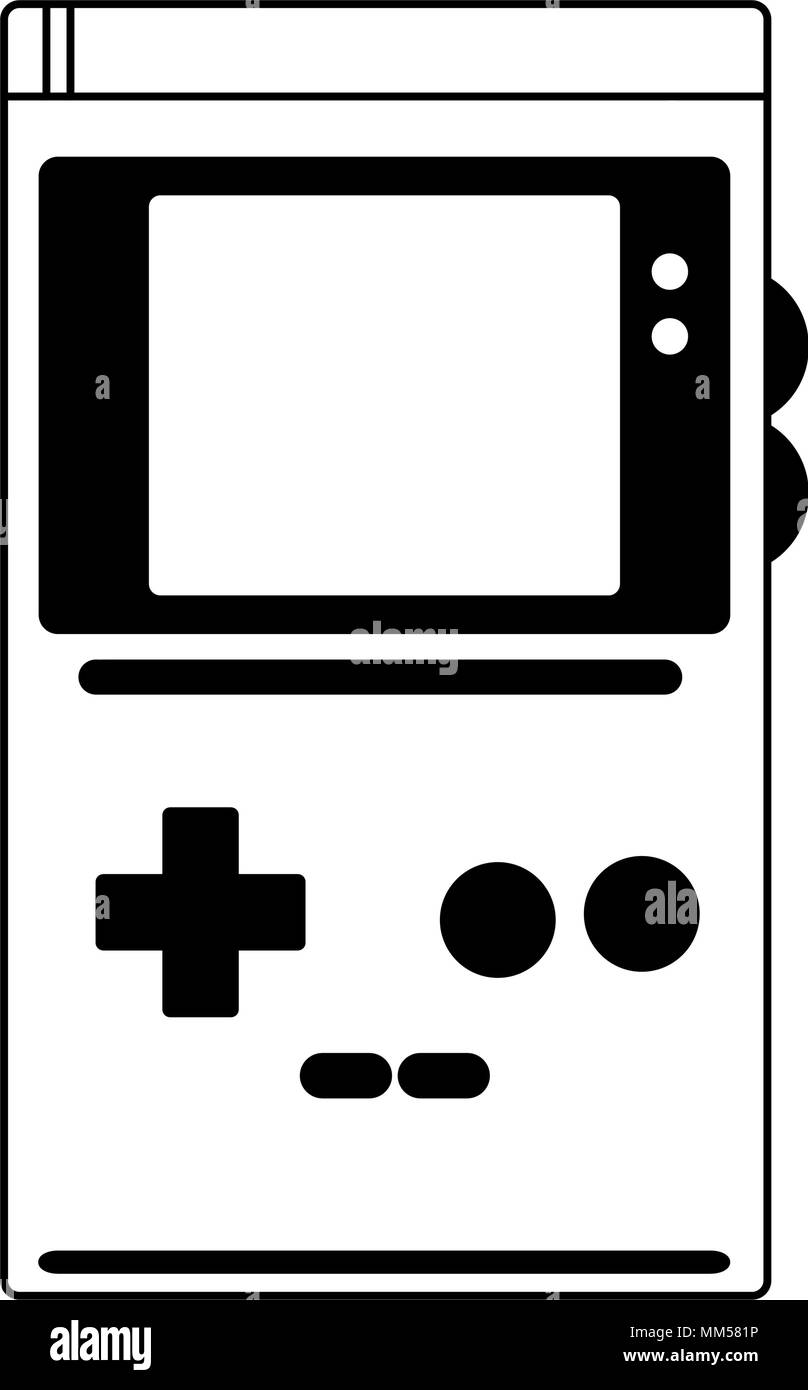 Technology button on virtual screen Black and White Stock Photos ...