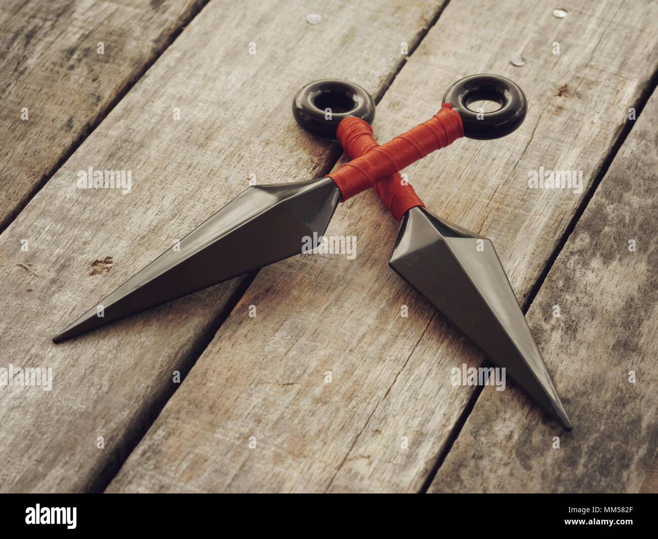 throw ninja weapons retro vintage style Stock Photo Alamy