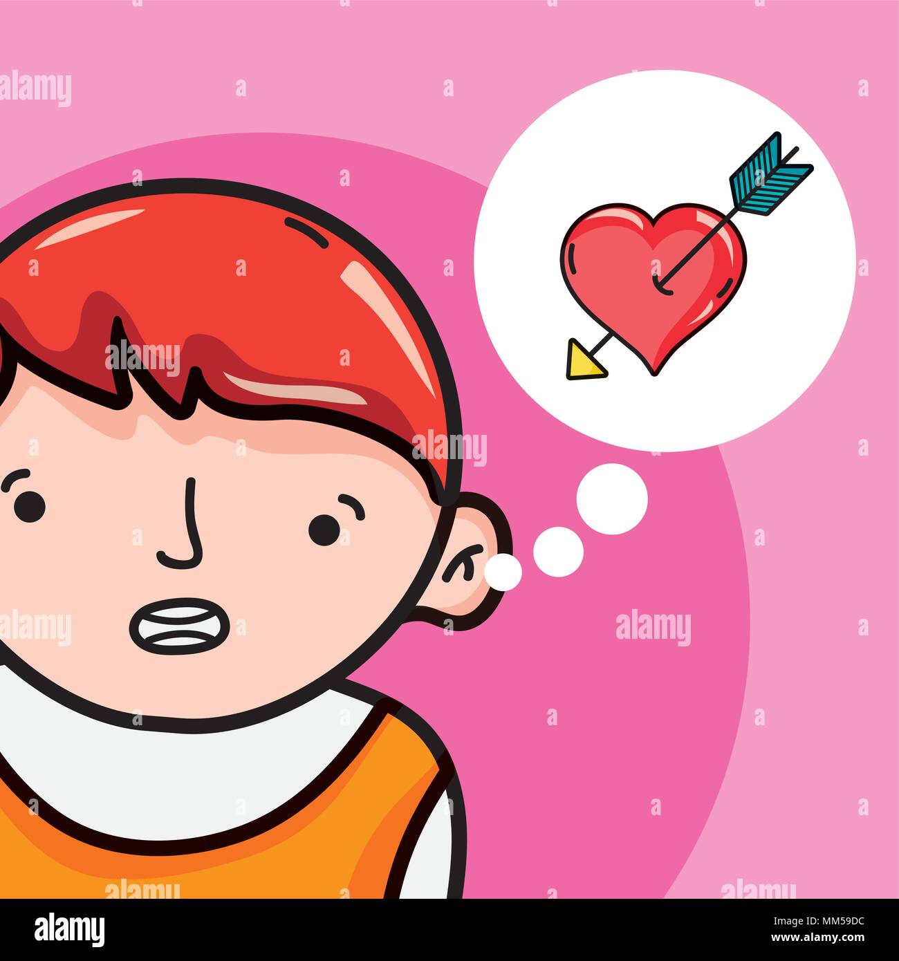 Cute boy in love cartoons Stock Vector Image & Art - Alamy
