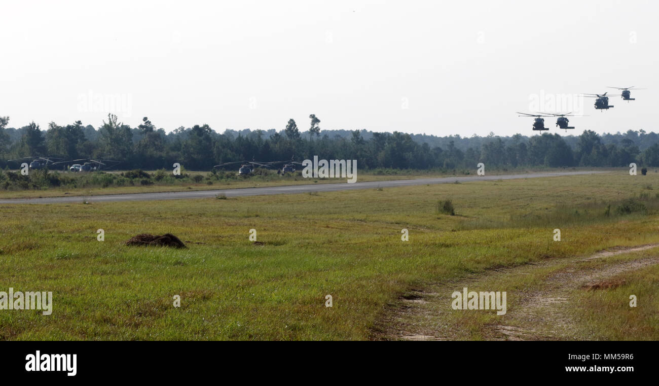 Fort Rucker Chinooks A flight of UH-60M Black Hawks descend on Camp Shelby Joint Force ...