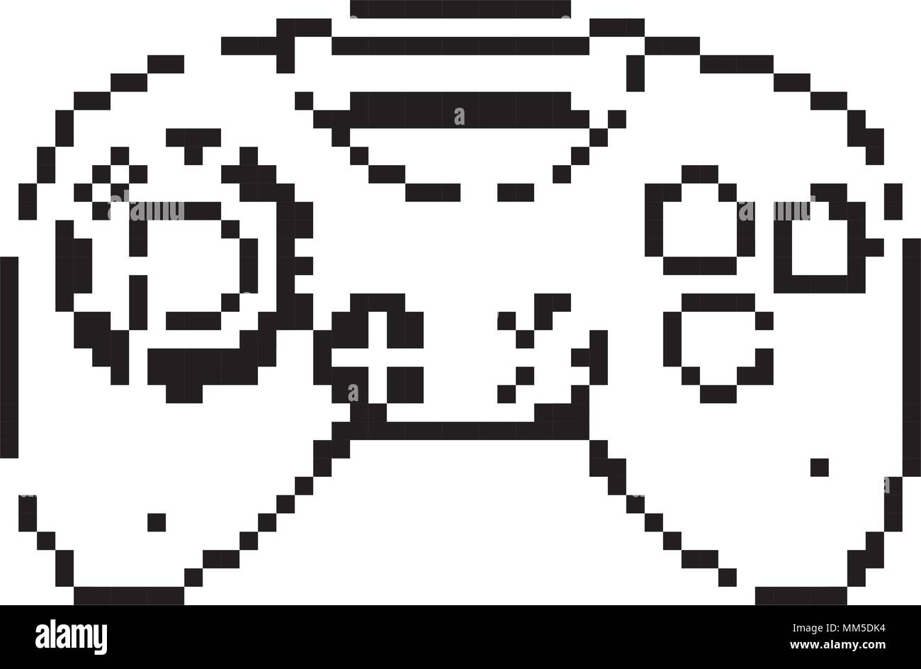 line videogame controller simulator buttons console Stock Vector Image ...