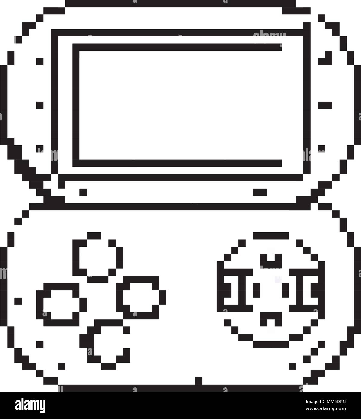 line simulator gamepad technology buttons console Stock Vector Image ...