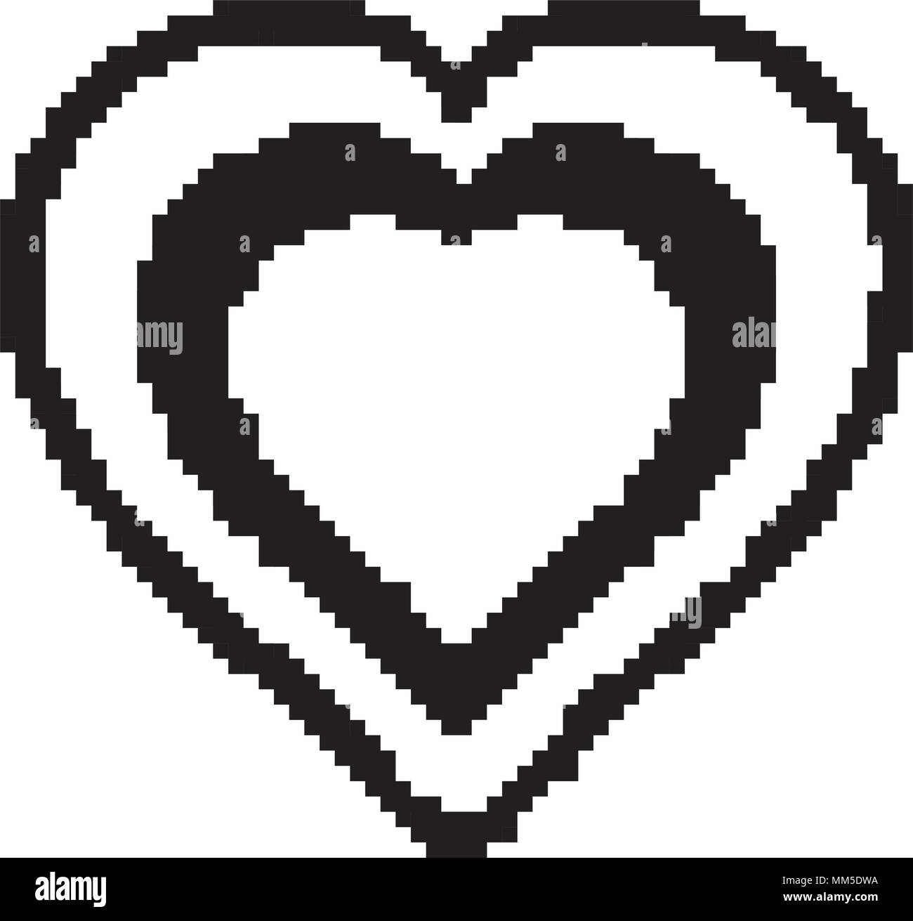 line heart symbol of love and pasion design Stock Vector Image & Art ...
