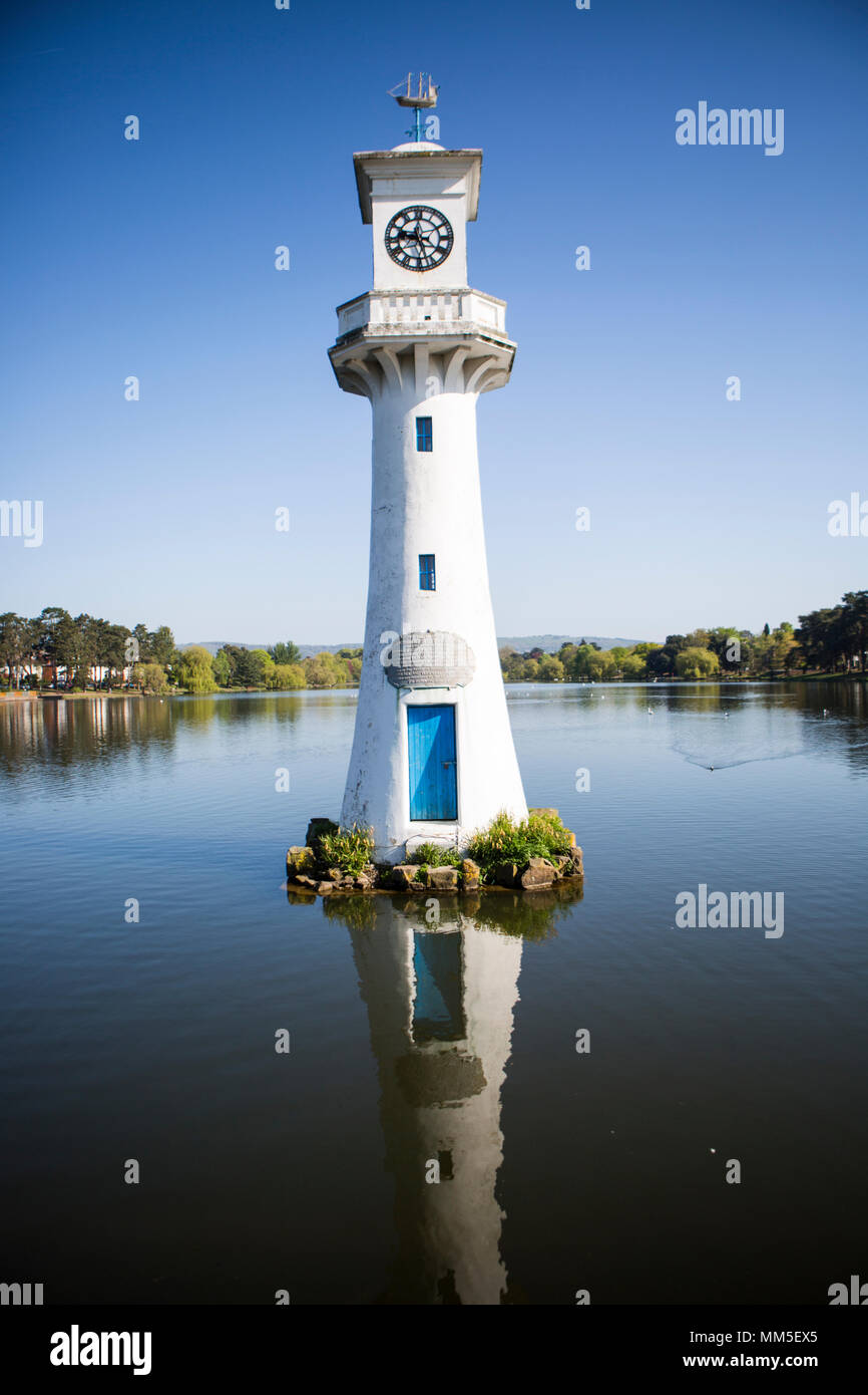 The iconic clock tower in Roath park, the best park in Wales Stock ...