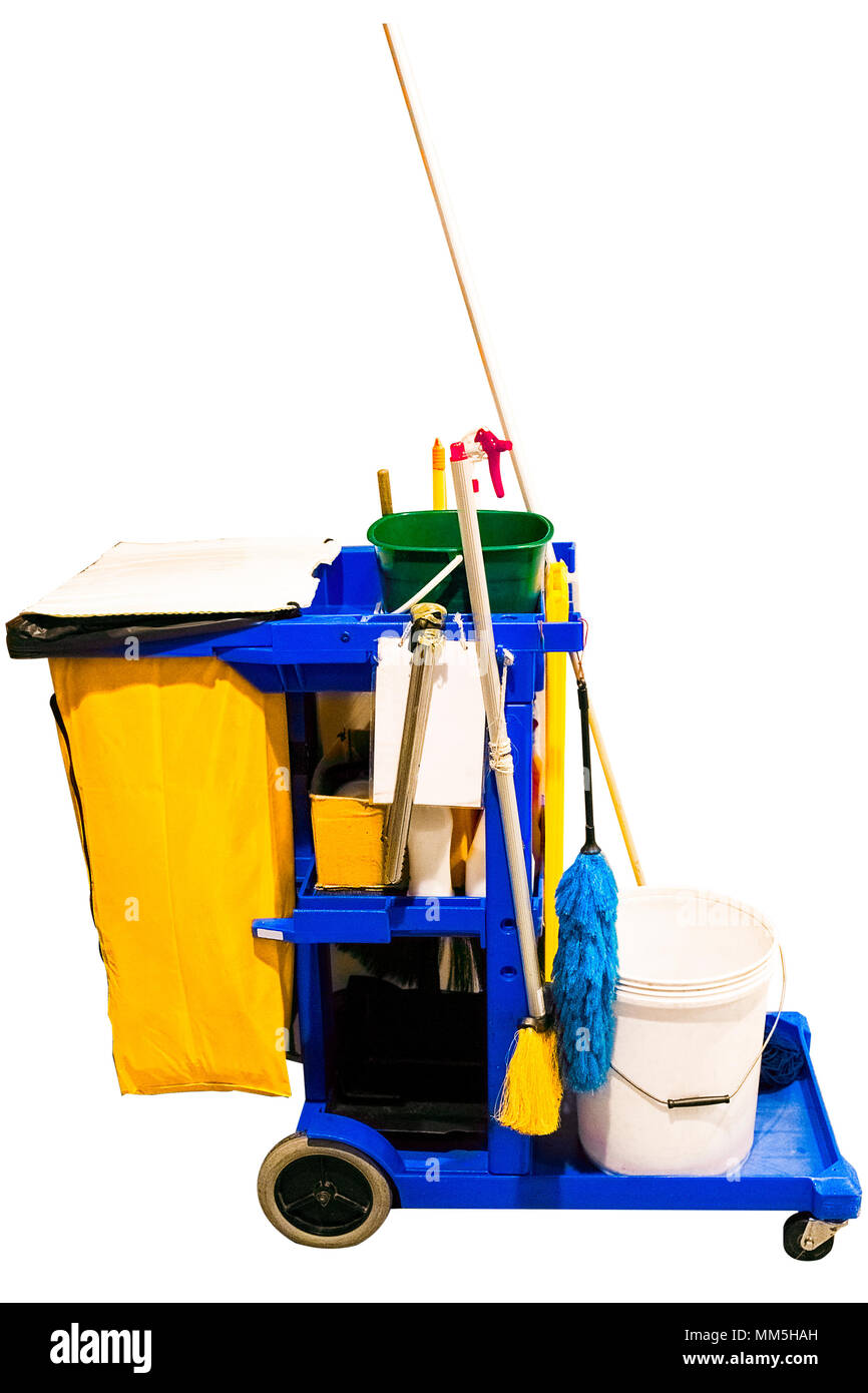 Janitorial and cleaning cart hires stock photography and images Alamy