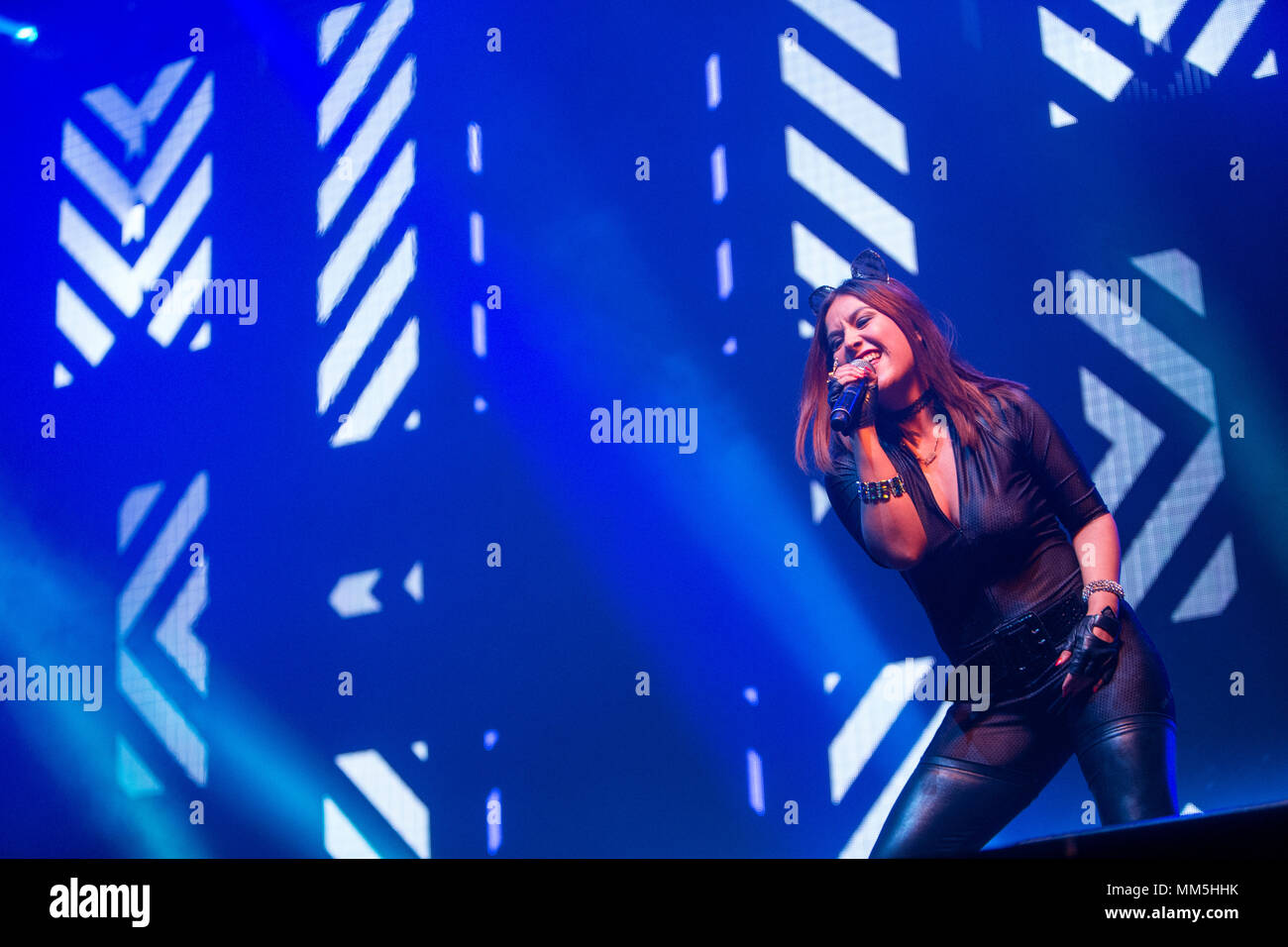 Norway, Bergen - April 30, 2018. The Danish Bubblegum-dance group ...