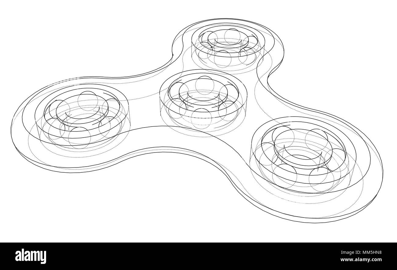 Hand spinner outline. Vector Stock Vector Image &amp; Art - Alamy