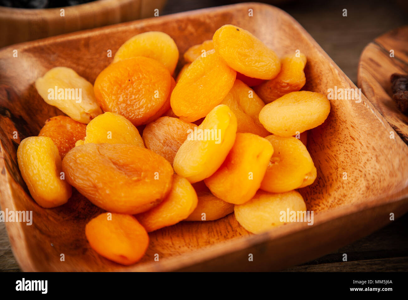 A mix of dried fruit Stock Photo