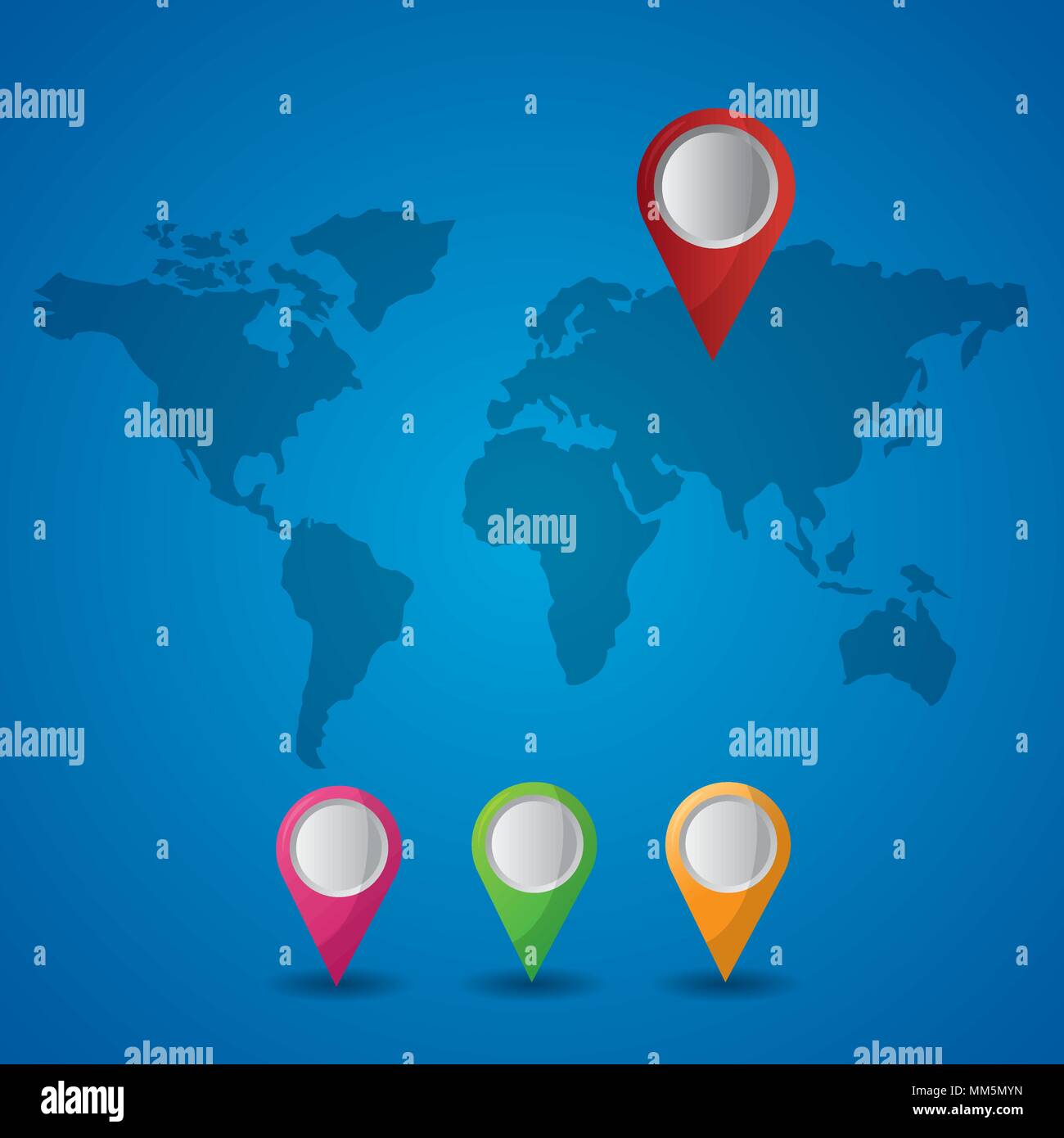 gps navigation blue map background pointers location direction vector