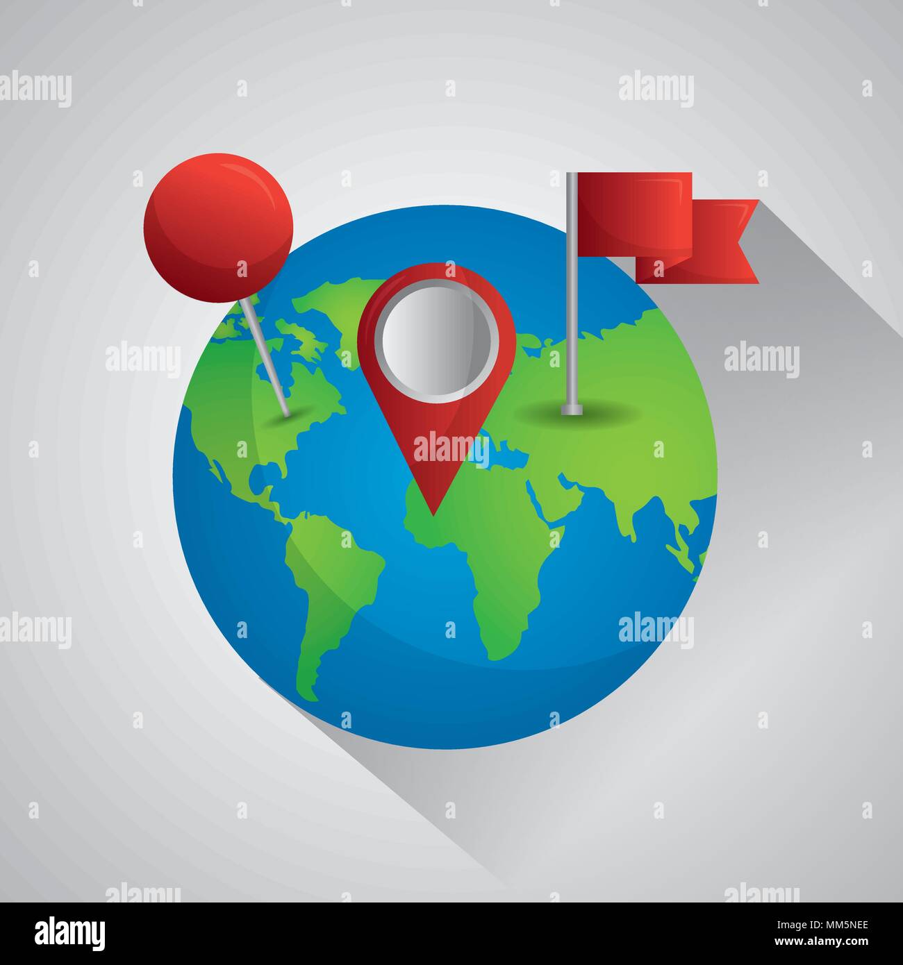 gps navigation application world pin maps destination vector ...