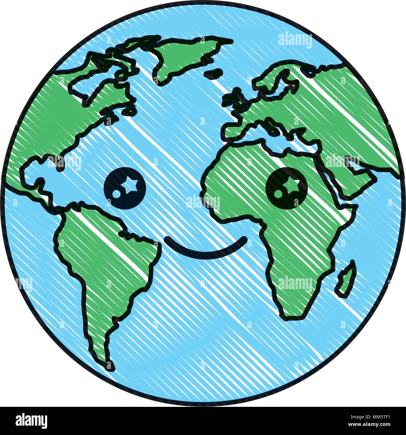 cartoon globe