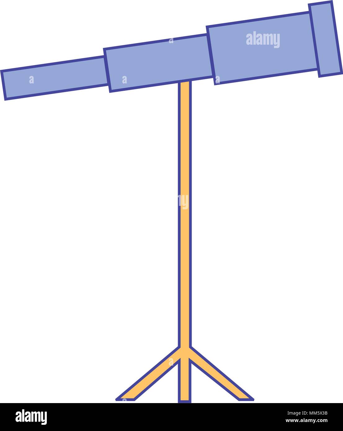 telescope science instrument optical image vector illustration Stock Vector