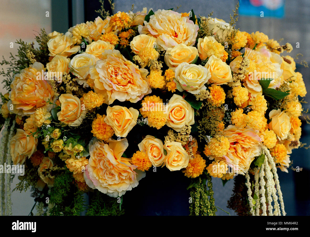 Floral display at Central World shopping mall in Bangkok in Thailand in Southeast Asia Far East. Stock Photo