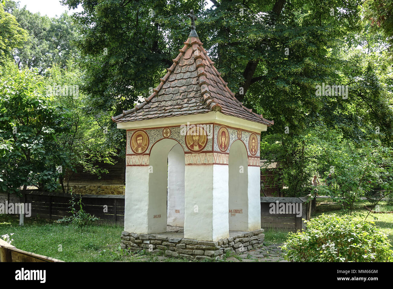 Small Shrine in Village Museum , Bucharest Stock Photo