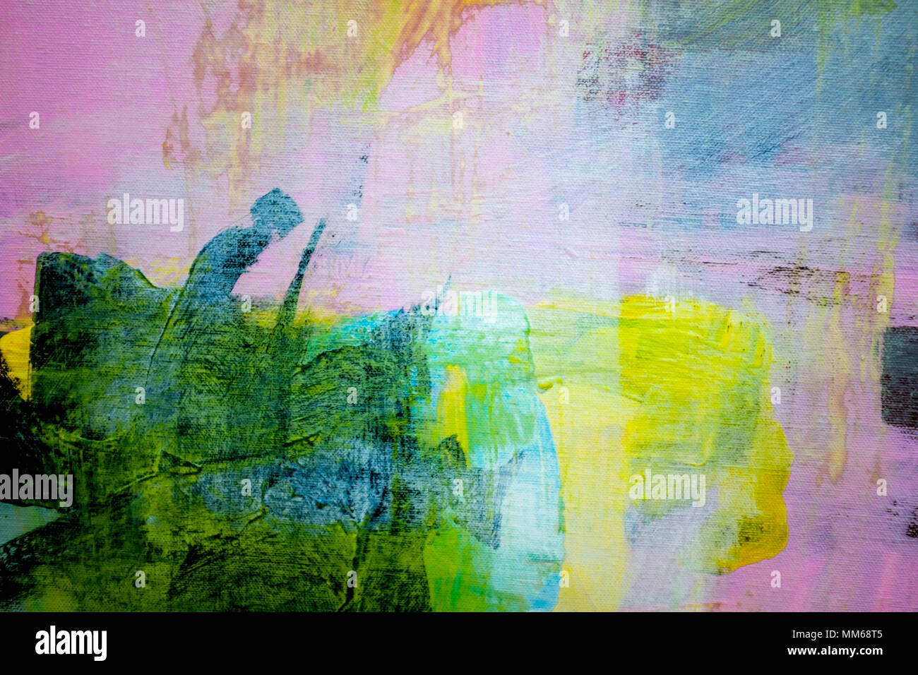 Abstract artwork- Acrylic canvas painting Stock Photo
