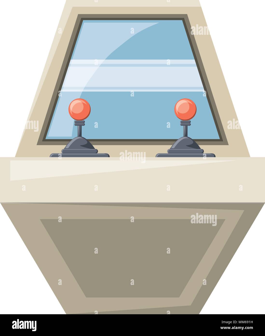 arcade machine icon over white background, colorful design. vector ...