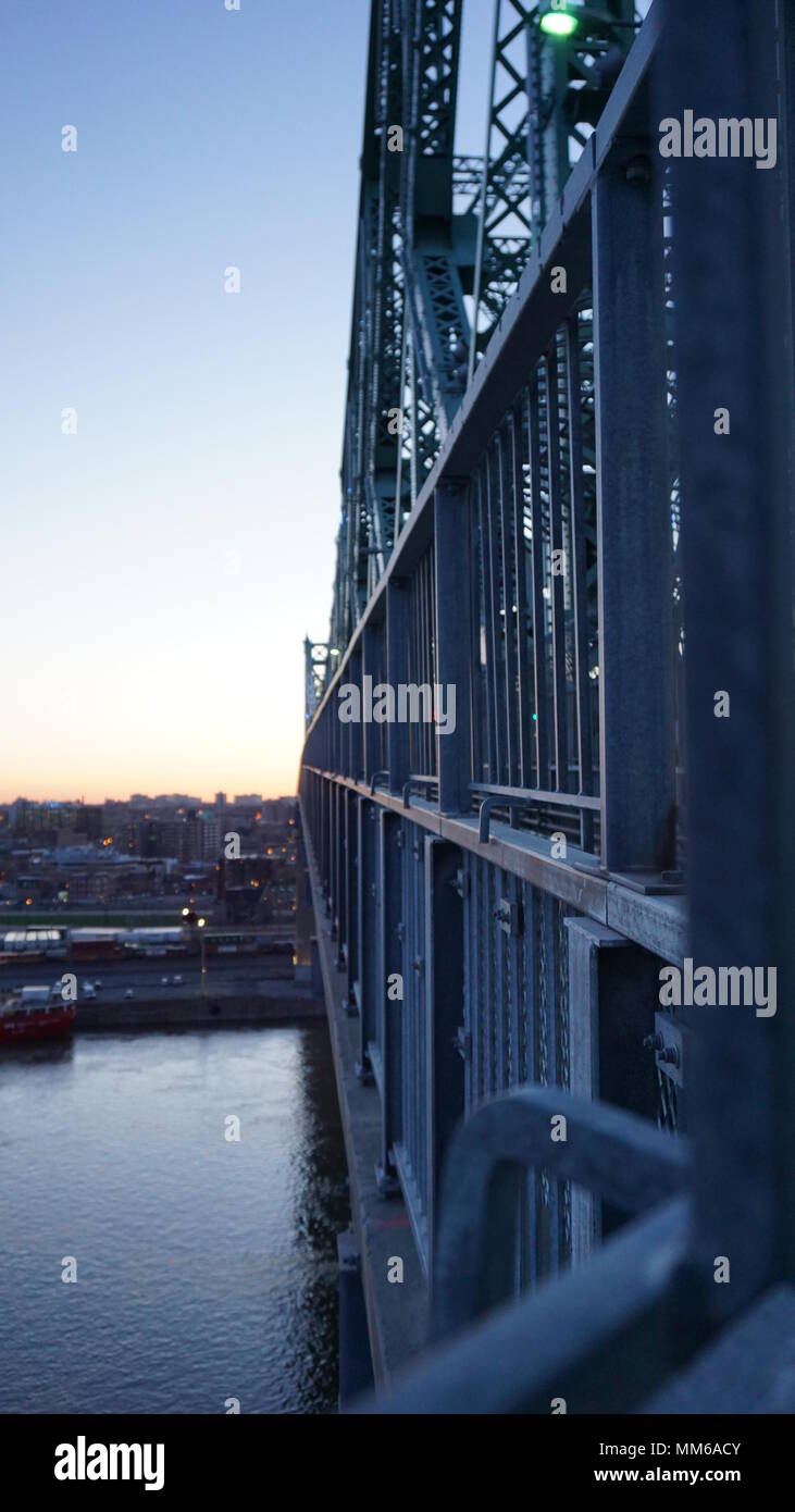 The side of the Champlain Bridge in Montreal Stock Photo