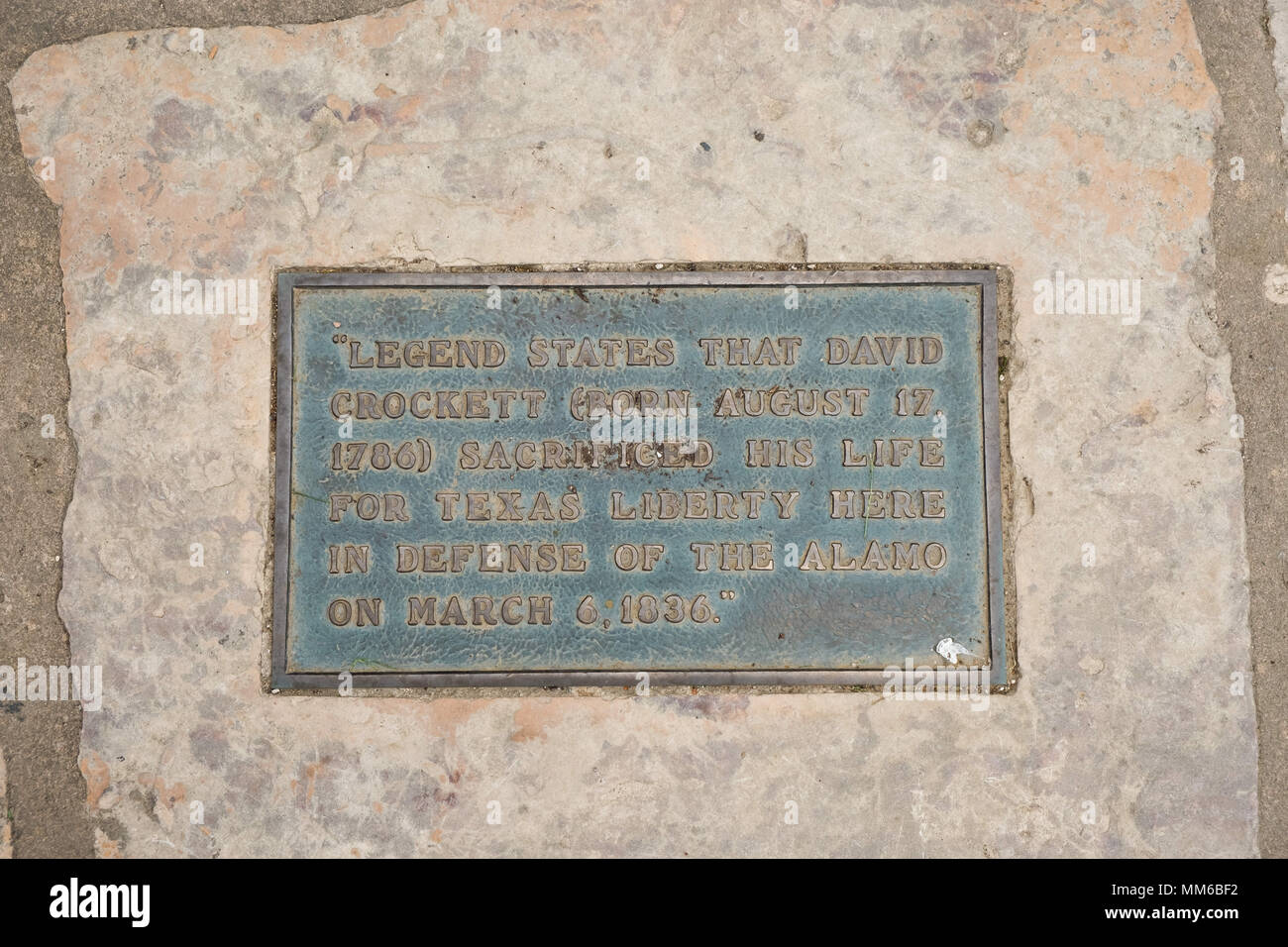 San Antonio, Texas April 18, 2018 Plaque honoring the locationg