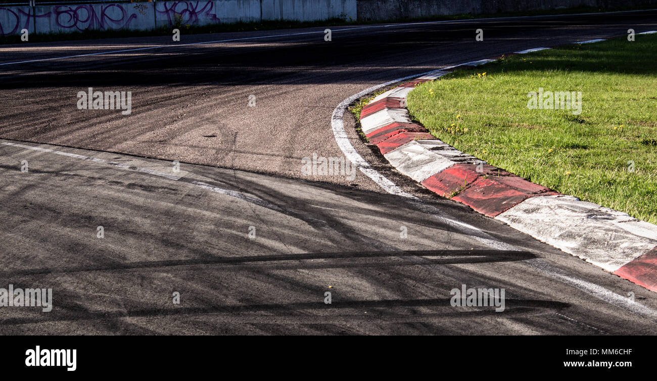 Racing track corner 1 Stock Photo Alamy