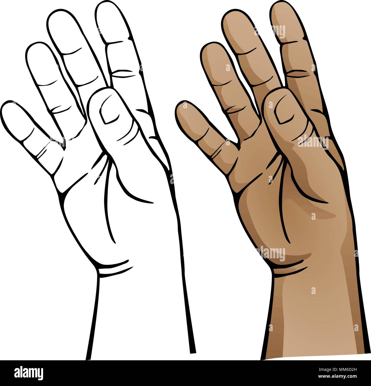 Open Hand Vector Illustration Stock Vector Image & Art - Alamy