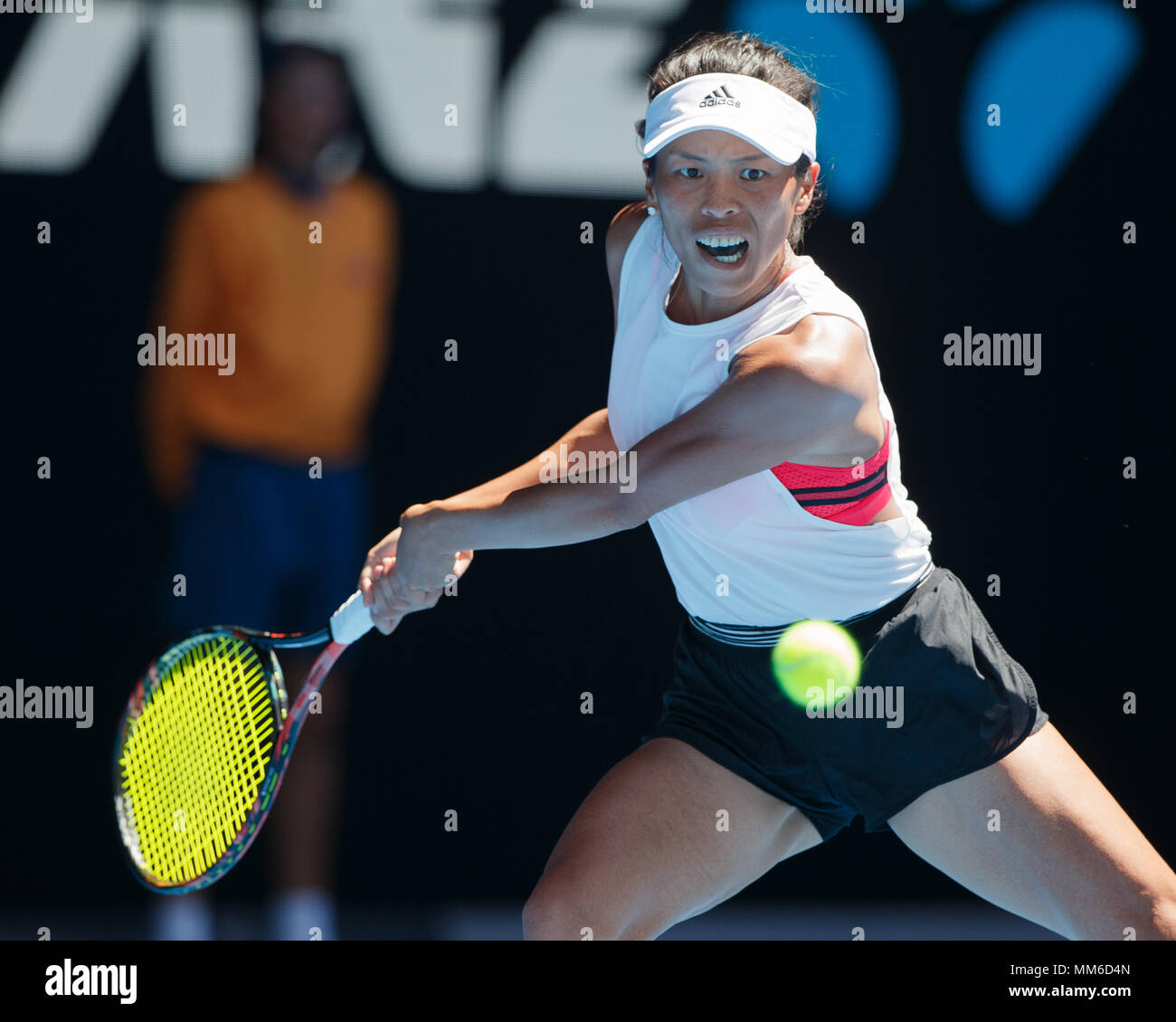 Taiwanese tennis player Su-Wei Hsieh playing backhand shot in Australian  Open 2018 Tennis Tournament, Melbourne Park, Melbourne, Victoria, Australia  Stock Photo - Alamy
