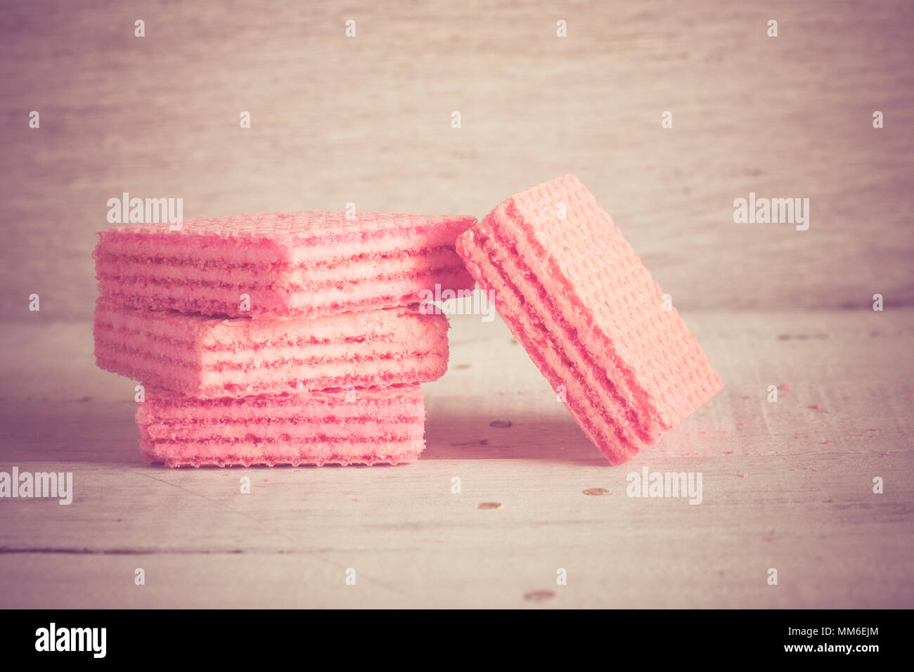 Pink wafer biscuits hires stock photography and images Alamy